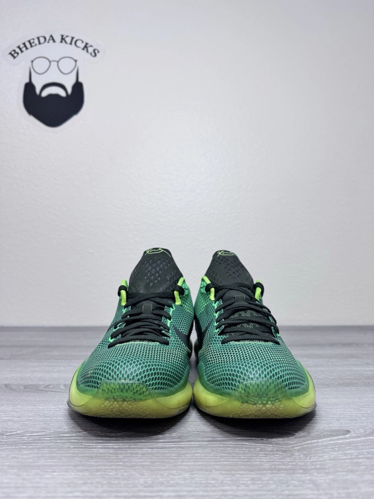 Size 11.5 - Nike Kobe 10 Vino 705317-333 Green Preowned Authentic Clean Asics Sky Elite Ff 3 Volleyball Shoe