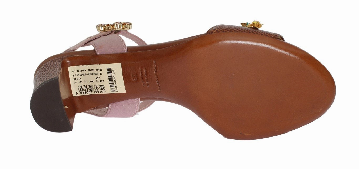 Jordan Sandals Multicolor Crystal Silk Leather Sandals