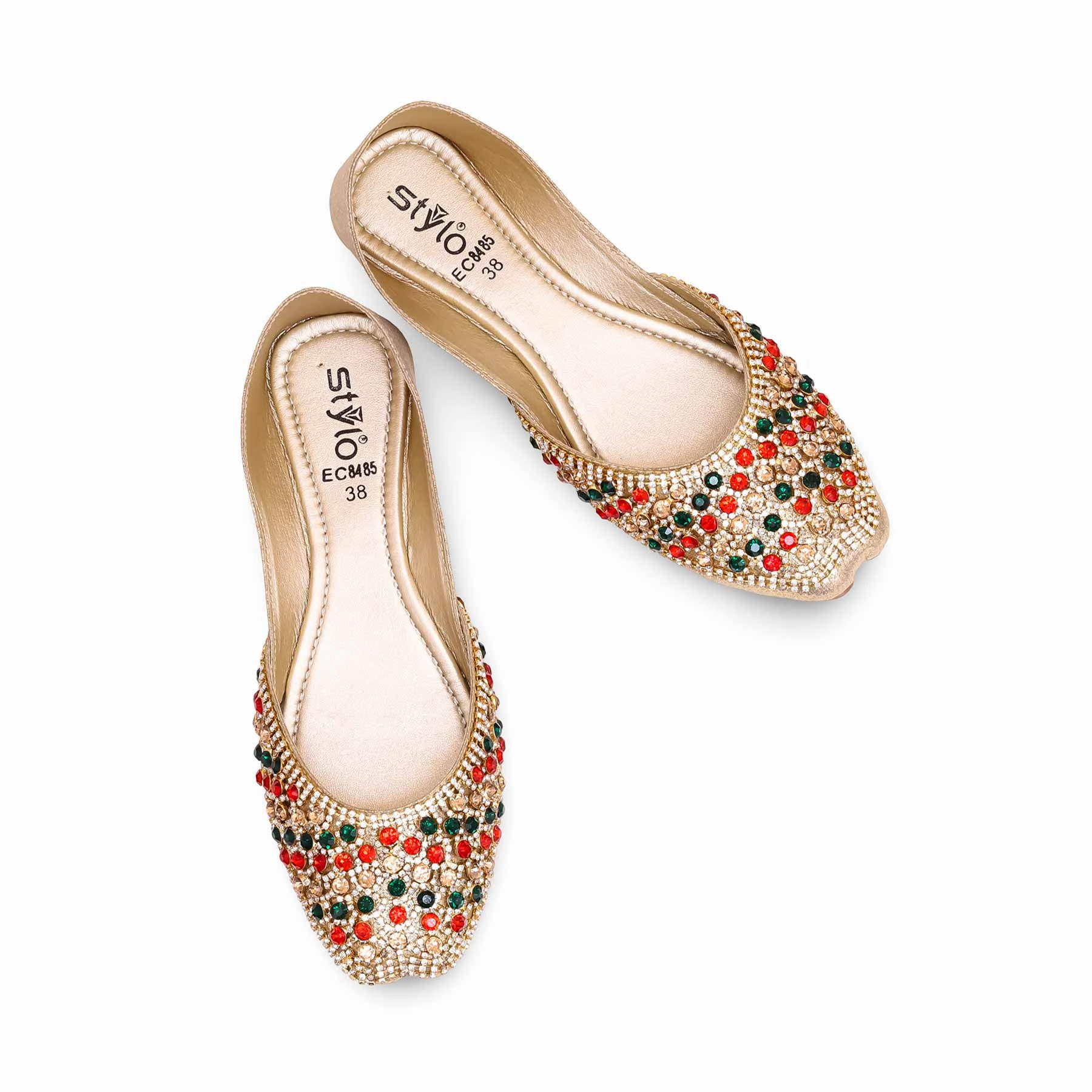 Cloth Flat Shoes Multy Fancy Khusa EC8485