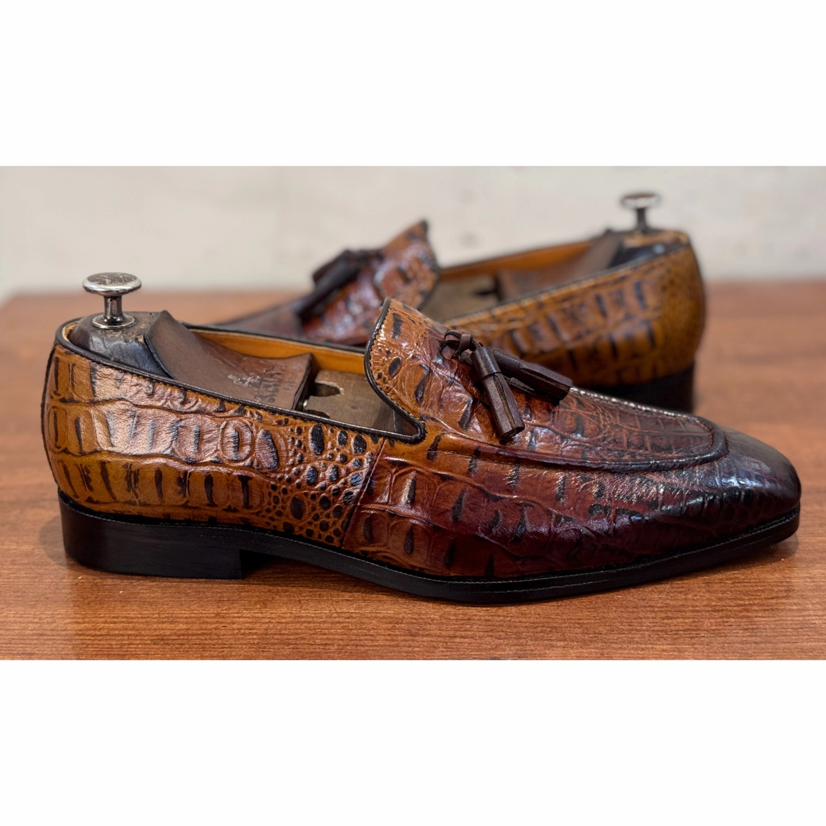 Brown Crco Loafers / Tassel Italian Casual Loafers