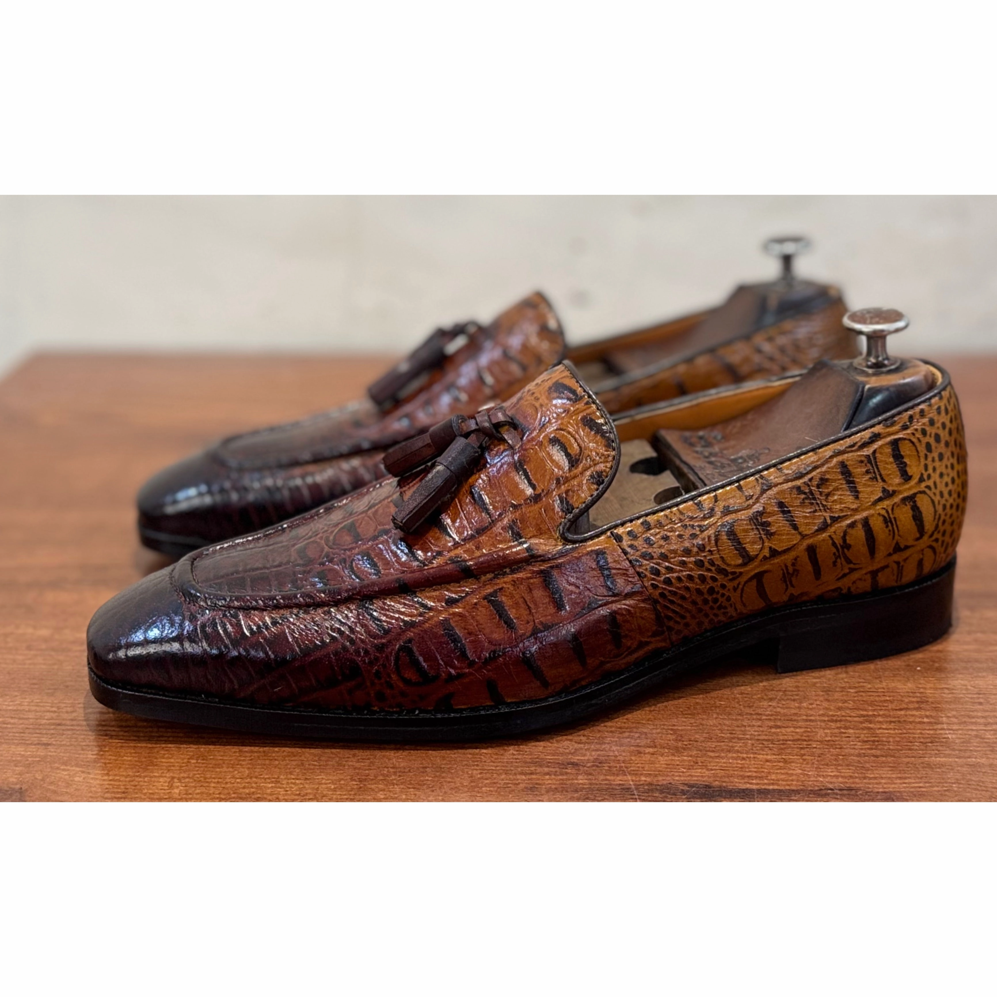 Brown Crco Loafers / Tassel Loafers Size 15