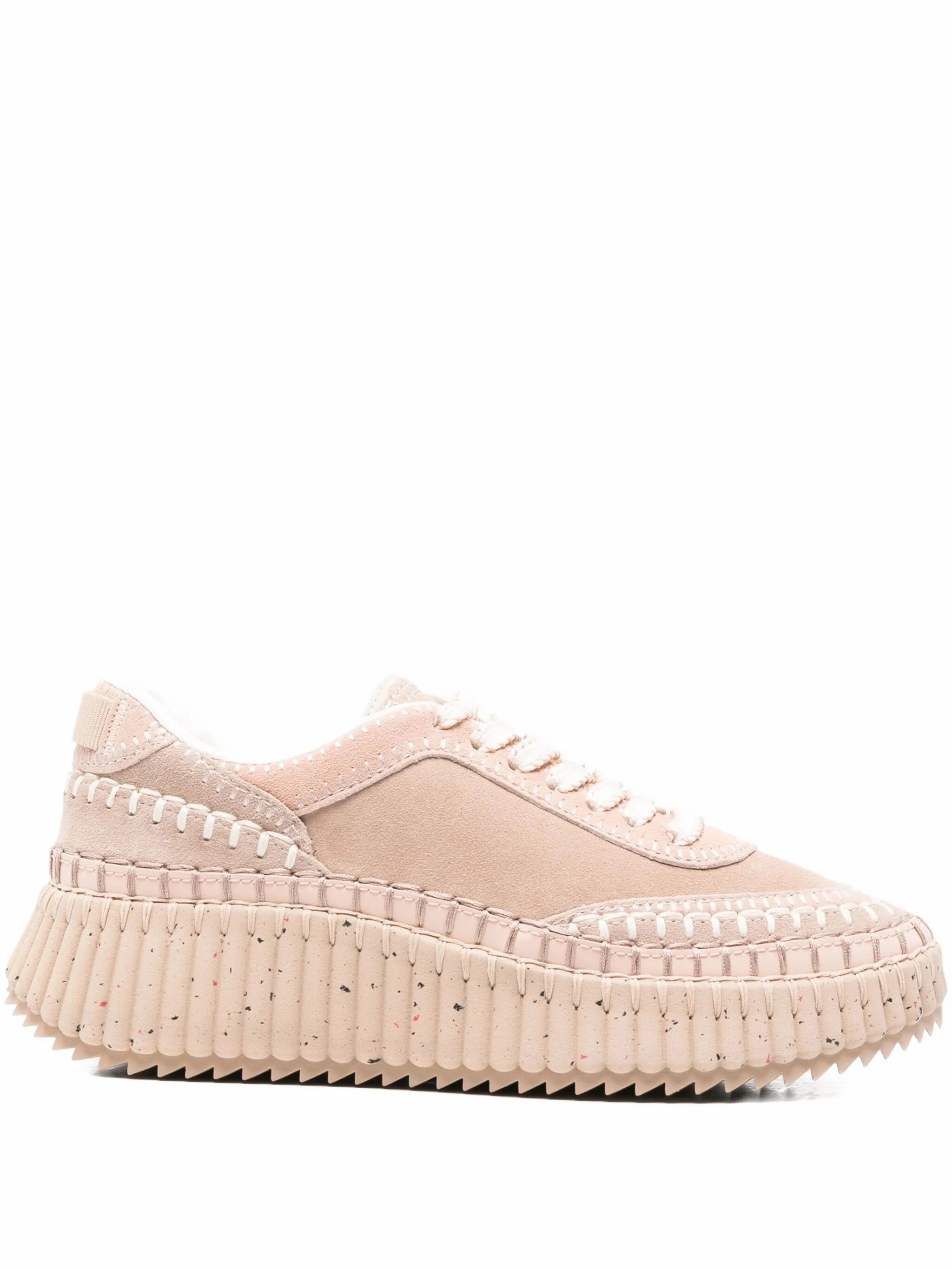 Sneakers With Removable Insoles Nama textured leather-trimmed platform sneakers
