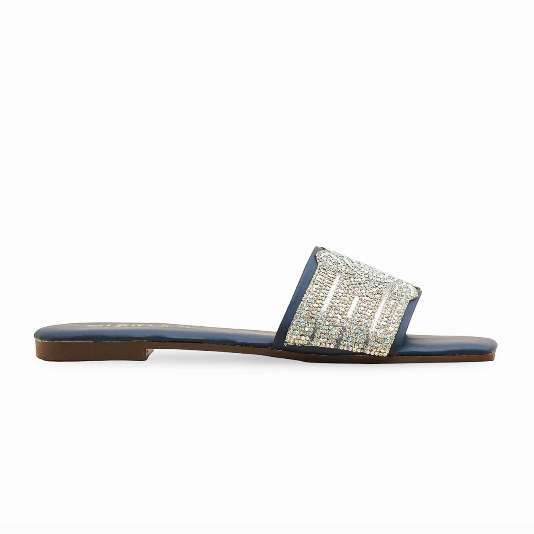 Navy Casual Slipper CL2098 Knitted House Slippers