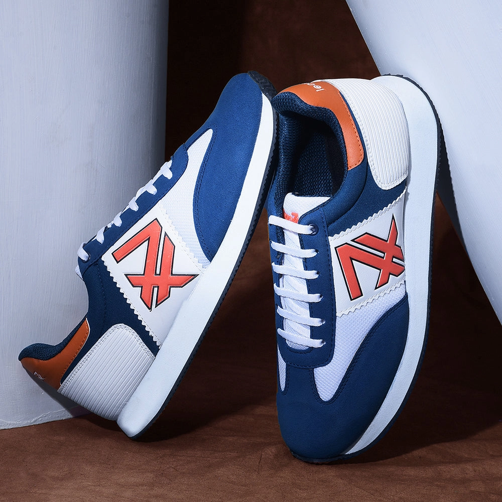 Leap7x Casual Teal Blue Lacing Sneakers For Men BACKAM-1E By Liberty Casual Guys Shoes