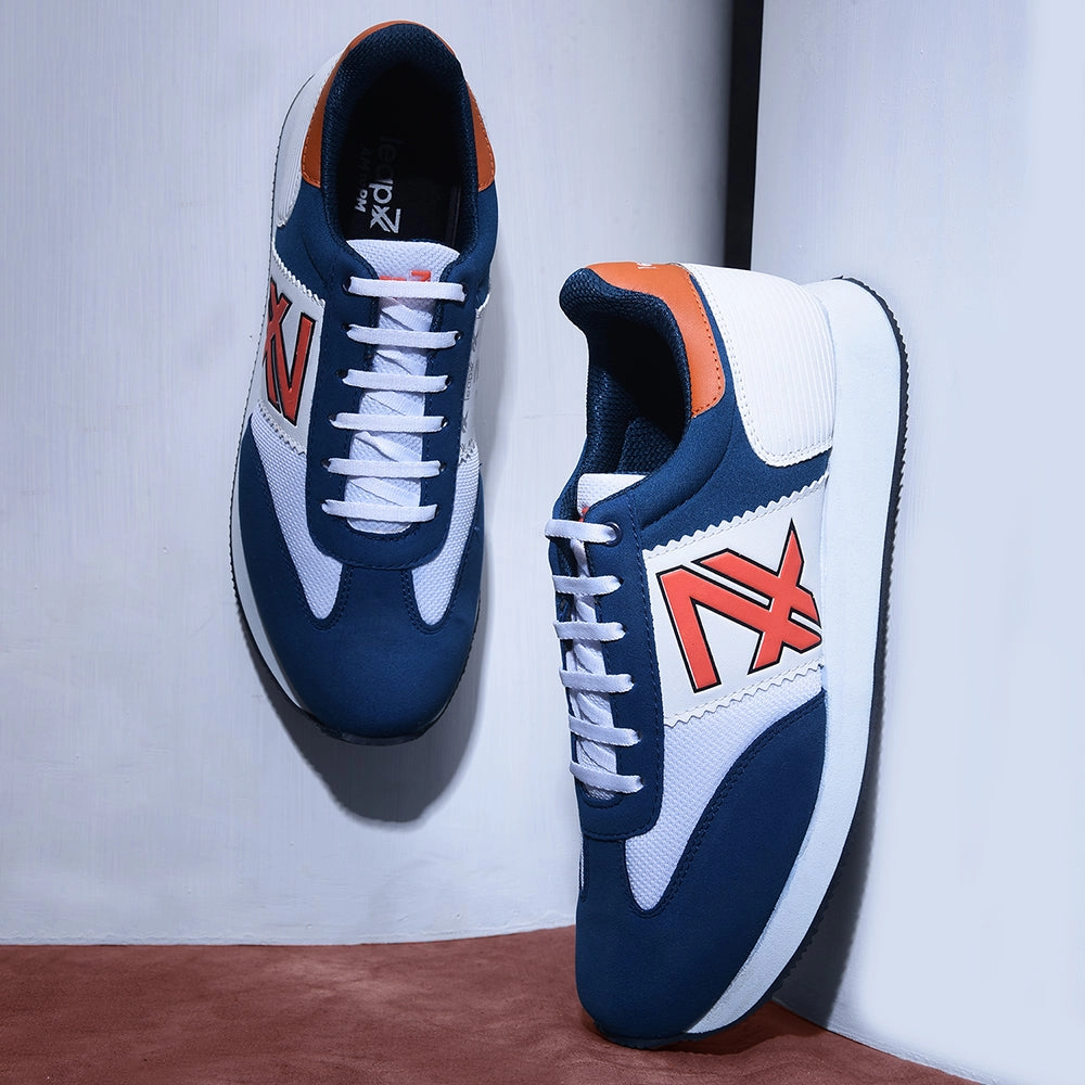 Leap7x Casual Teal Blue Lacing Sneakers For Men BACKAM-1E By Liberty Cameron Moc Toe Casual Oxford Shoes