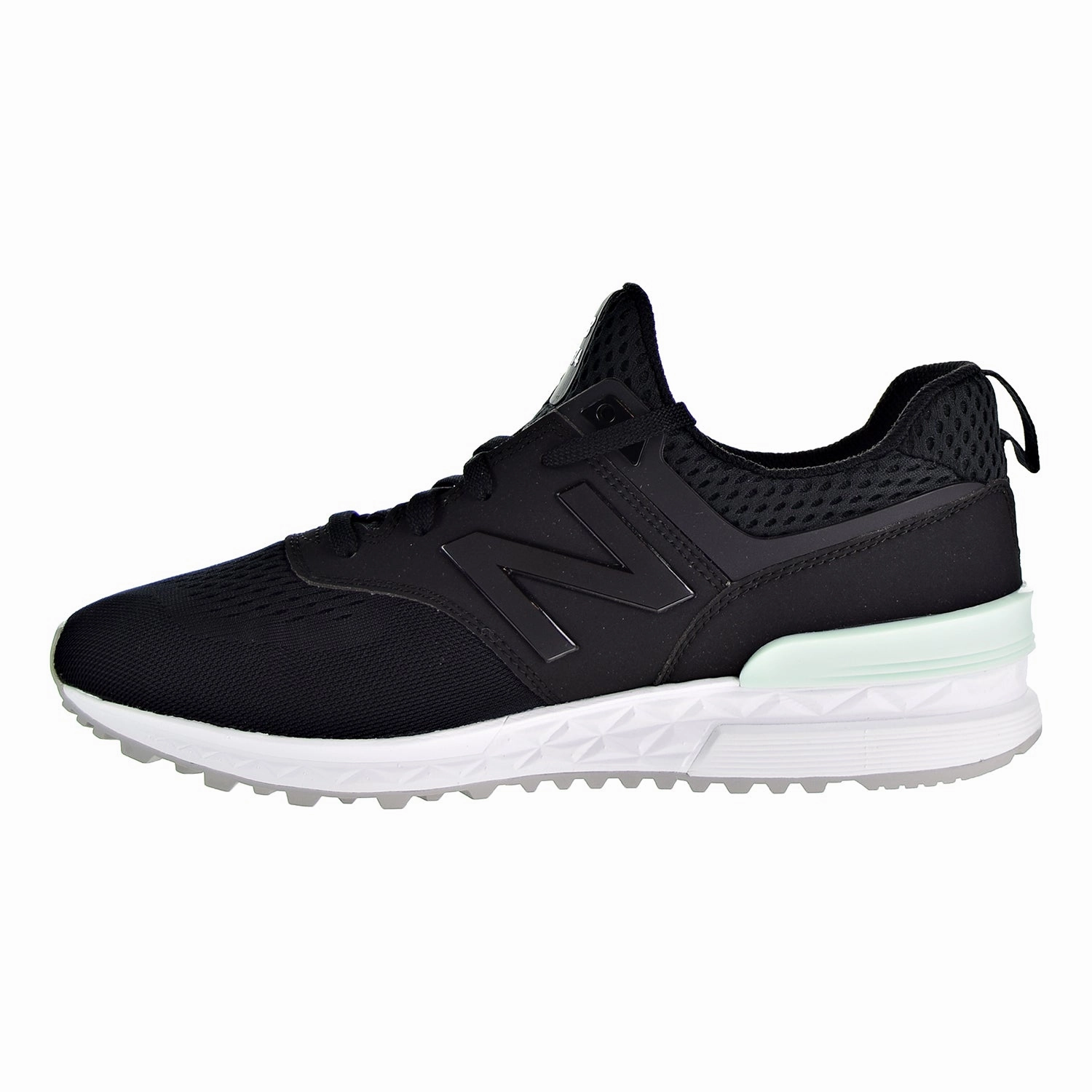 Shoes Sale Running New Balance 574 Sport Men's Running Shoes Black/Black/White