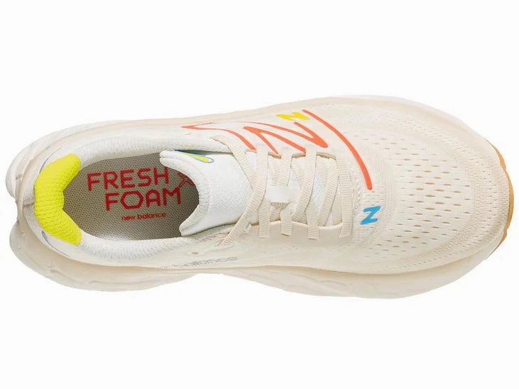 New Balance | Fresh Foam X More v4 | Women's | Sea Salt/Gulf Red/Lemon Zest 860 Running Shoes