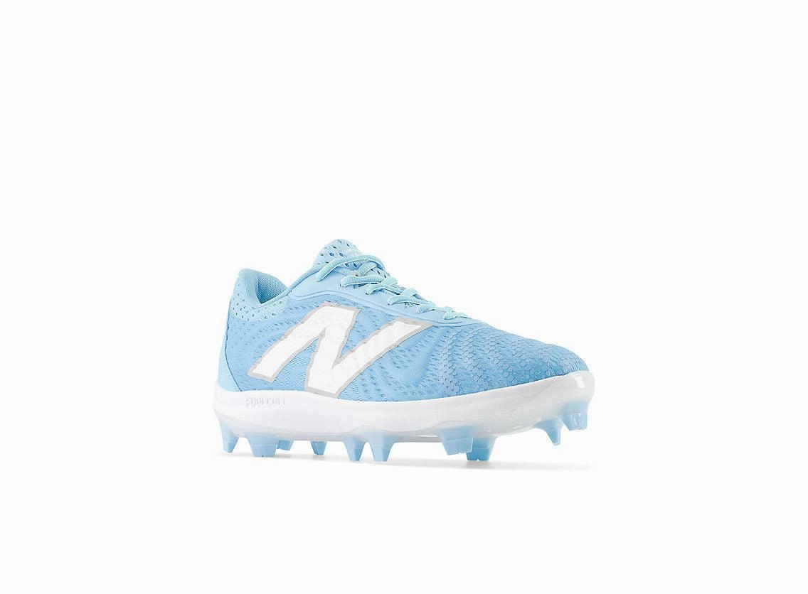 New Balance Fantom Fit New Balance Men's FuelCell 4040 V7 Molded Baseball Cleats - Sky Blue / White - PL4040C7