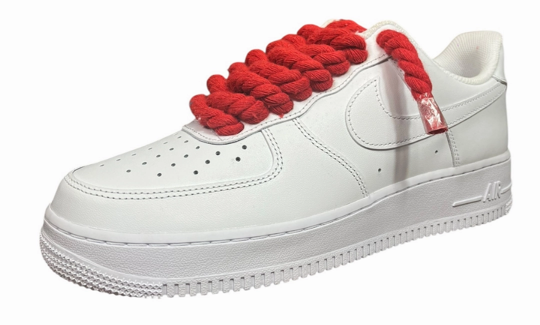 Nike Air Force 1 White Rope Laces Red Asics Gel Quantum 180 2 Mx Running Shoes