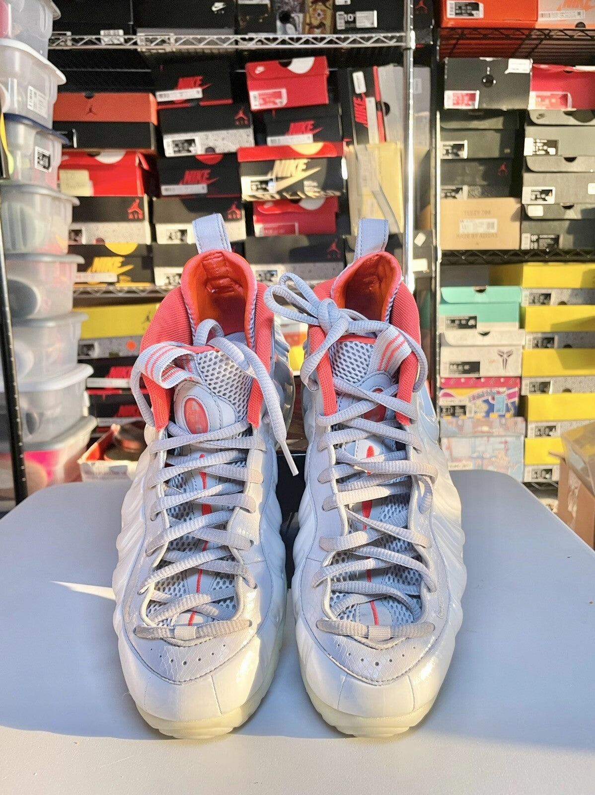 Asics Running Shoes Narrow Width Nike Air Foamposite Pro PRM Pure Platinum Wolf Grey Size 11 616750 003