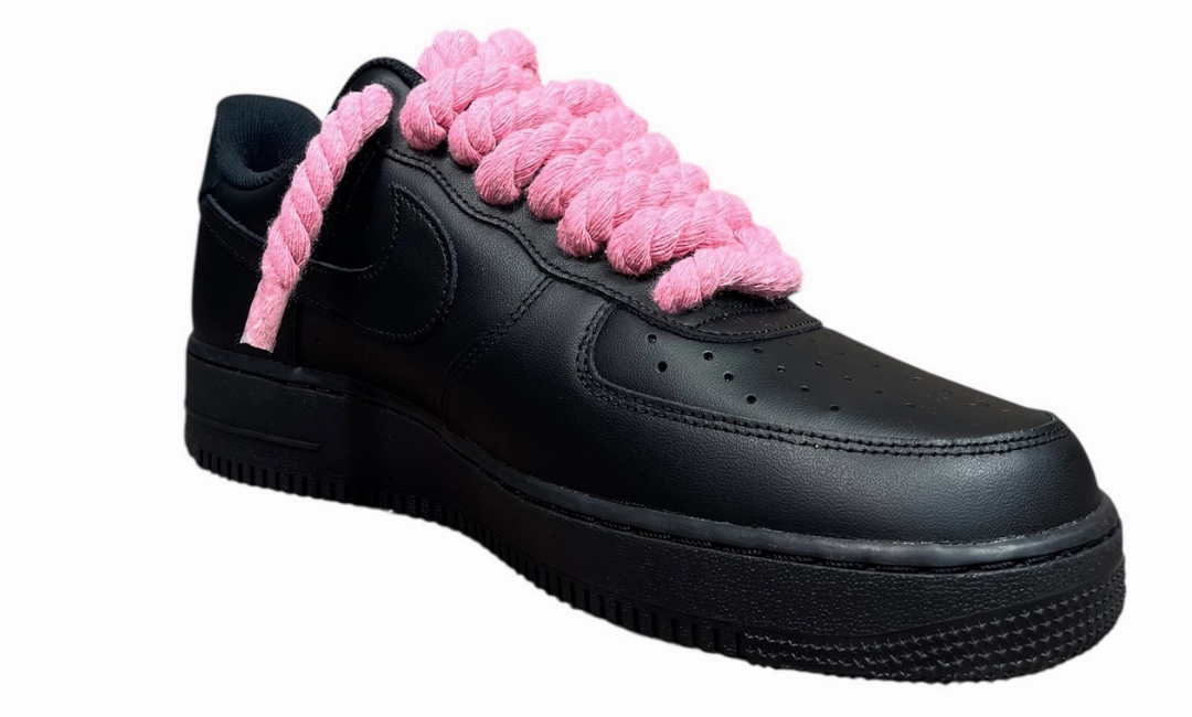 Marvel Asics Shoes Nike Air Force 1 Black Rope Laces Pink