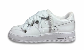Nike Air Force 1 White Double Rope Laces White/White Asics Gymnastics Shoes