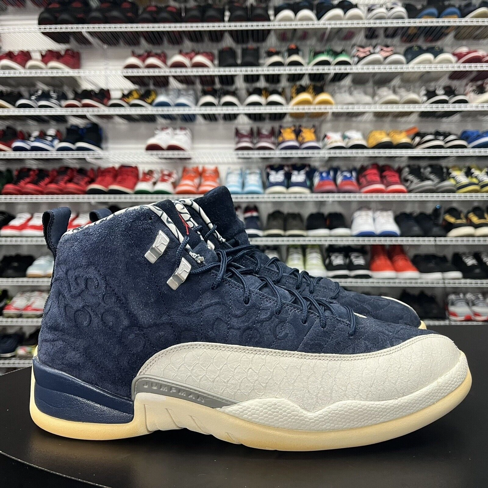 Nike Air Jordan 12 Retro International Flight 2018 BV8016-445 Men's Size 14 Dan Gable Asics Wrestling Shoes