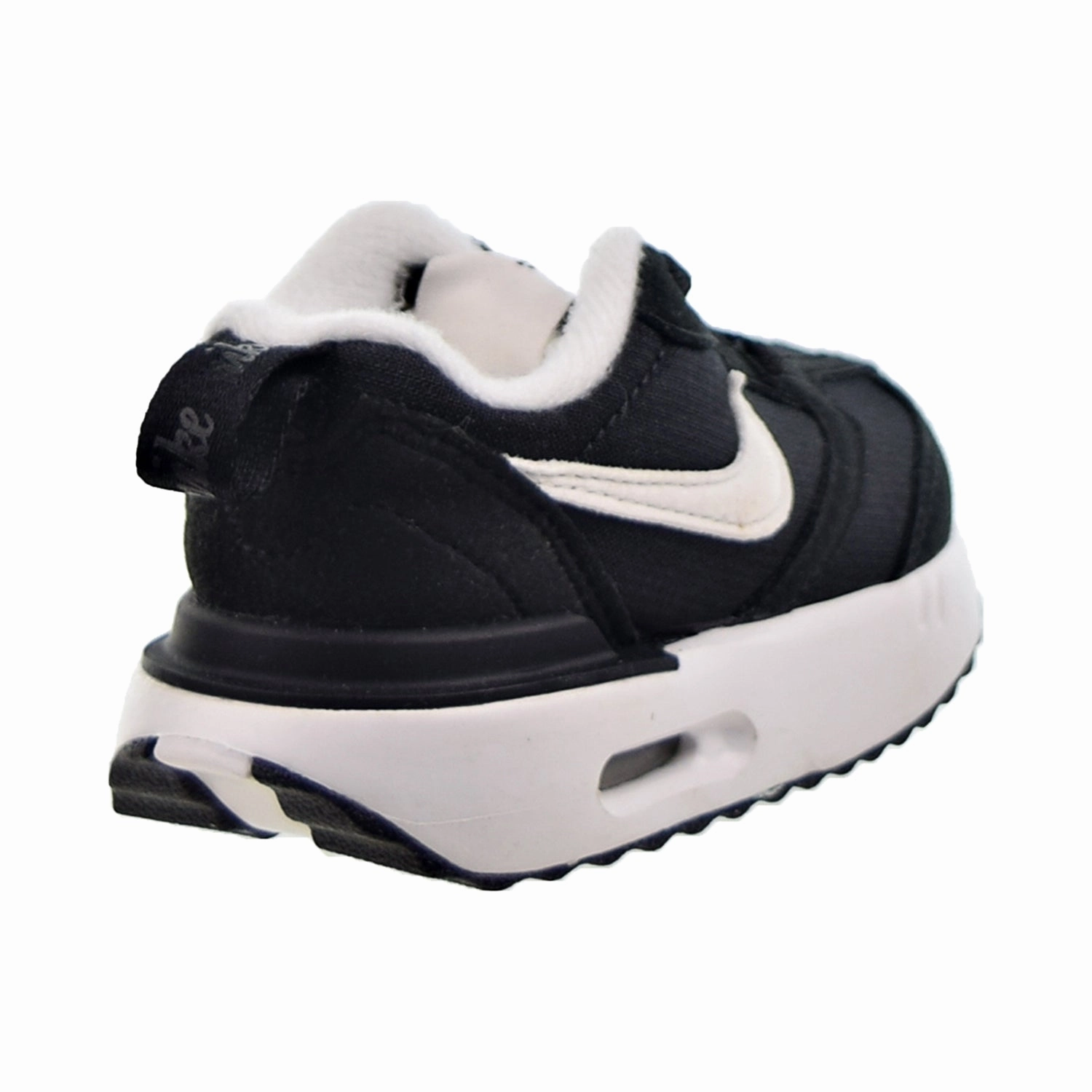 Nike Air Max Dawn (TD) Toddler's Shoes Black-Metallic Silver-Total Orange Discount Asics Shoes Online