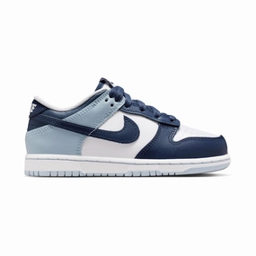Nike Dunk Low 'White Midnight Navy Light Armory' Little Kids' Shoes Asics Padel Tennis Shoes
