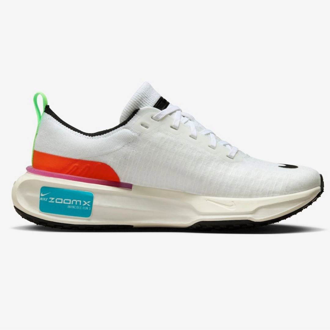 Nike Invincible Run 3 - Branco/Lime Blast/Blue Lightning/Preto Asics Comfy Shoes