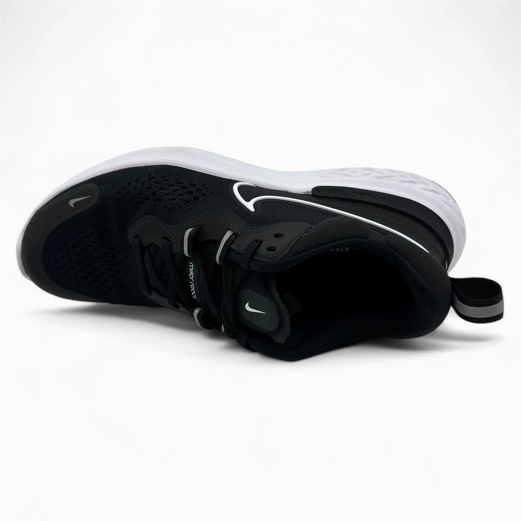 Most Comfortable Shoes Running Nike React Miler 2 Black White Smoke Grey Mens Size 8.5 Athletic Sneaker