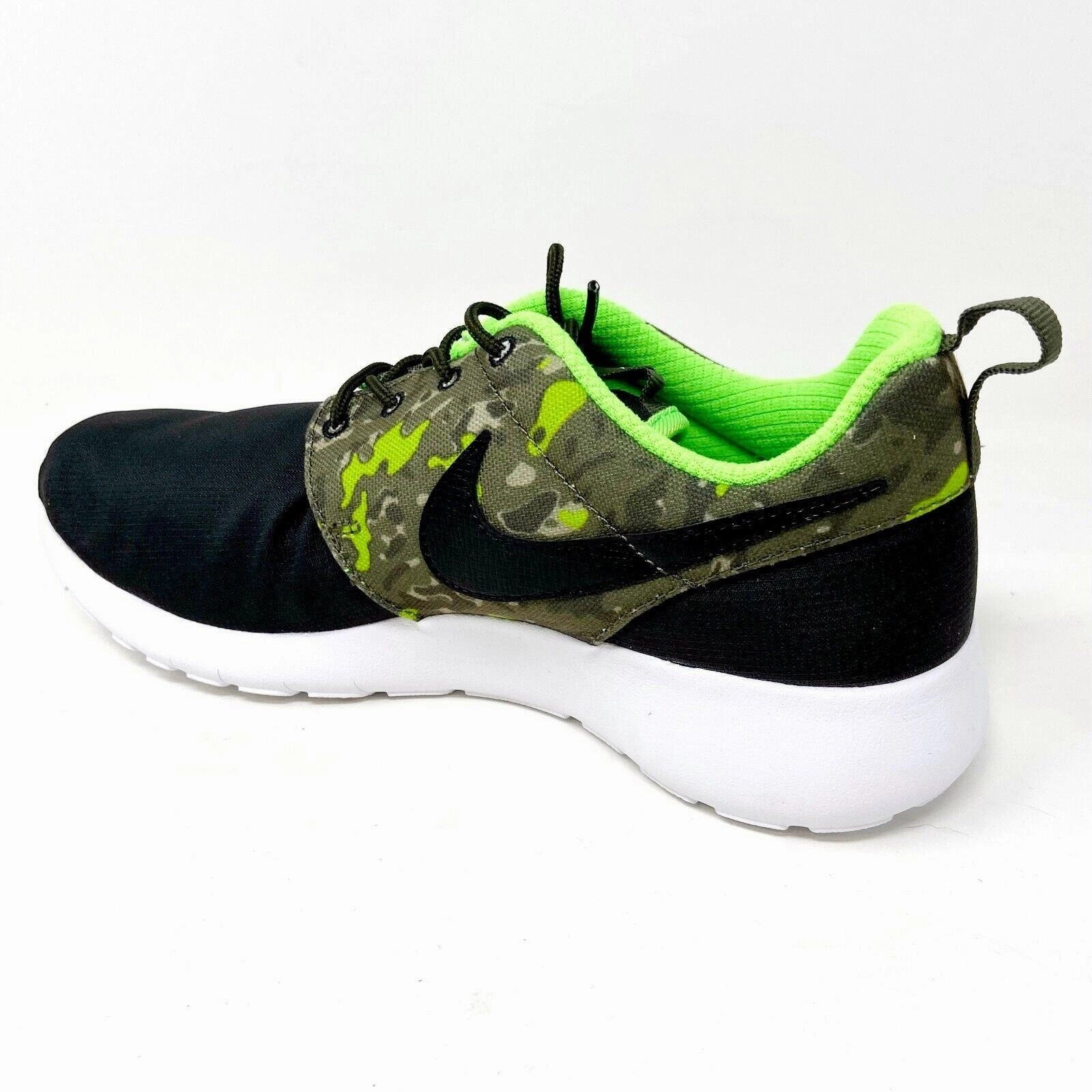 Nike Roshe One Print (GS) Black Cargo Khaki Green Kids Size 7 Shoes 677782 008 Asics Running Shoe Guide
