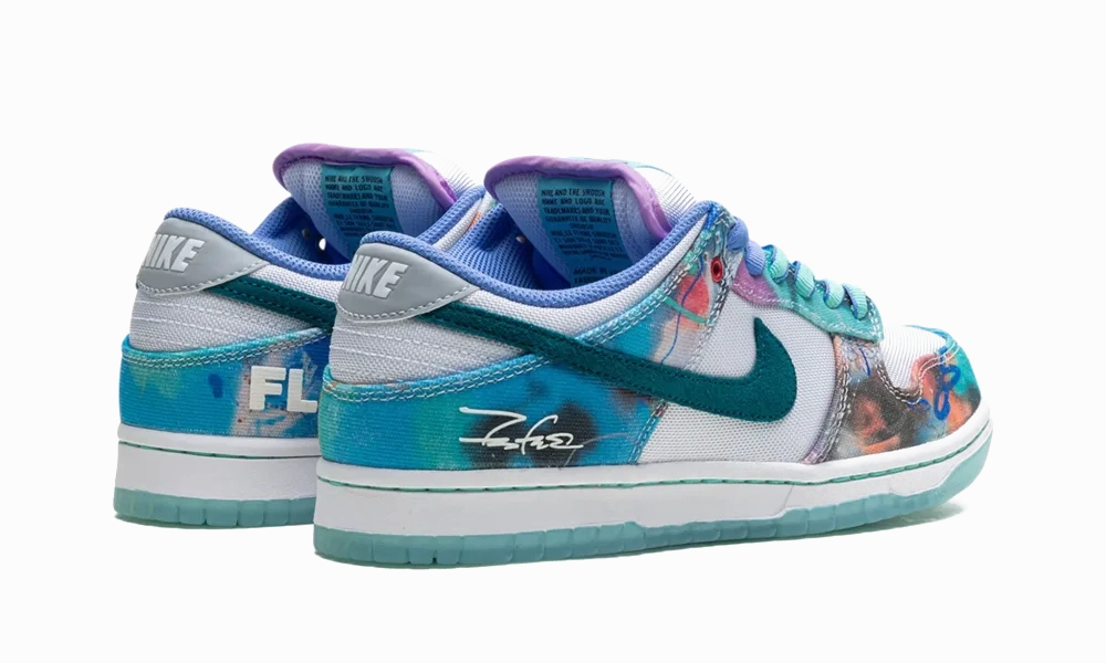 Nike SB Dunk Low Futura Laboratories Bleached Aqua Asics Holiday Shoes