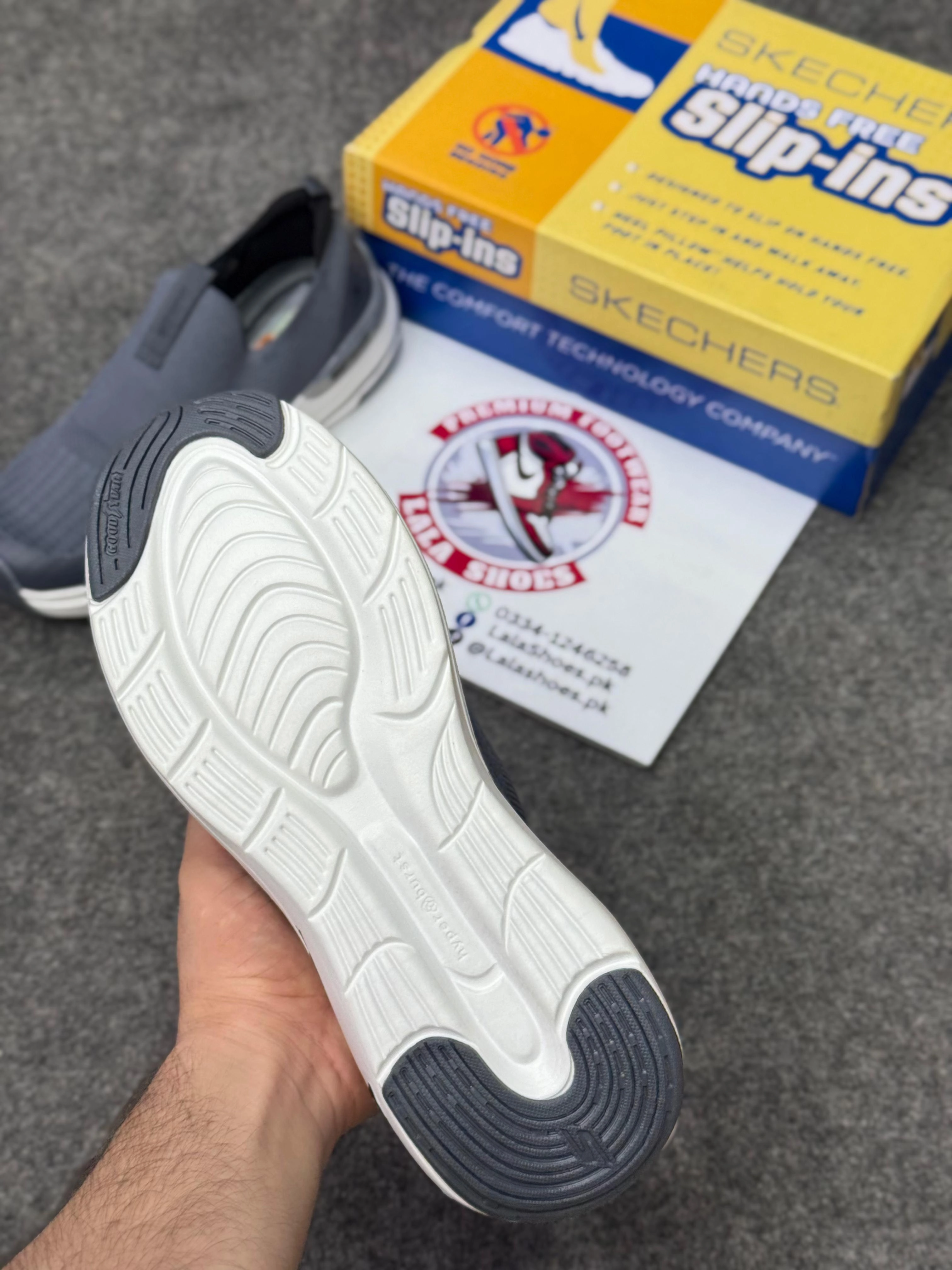 Hoka Running Shoes Sale Skechers Slip-ins: Max Cushioning Hyper Burst 84579 grey white, Air-Cooled Memory Foam