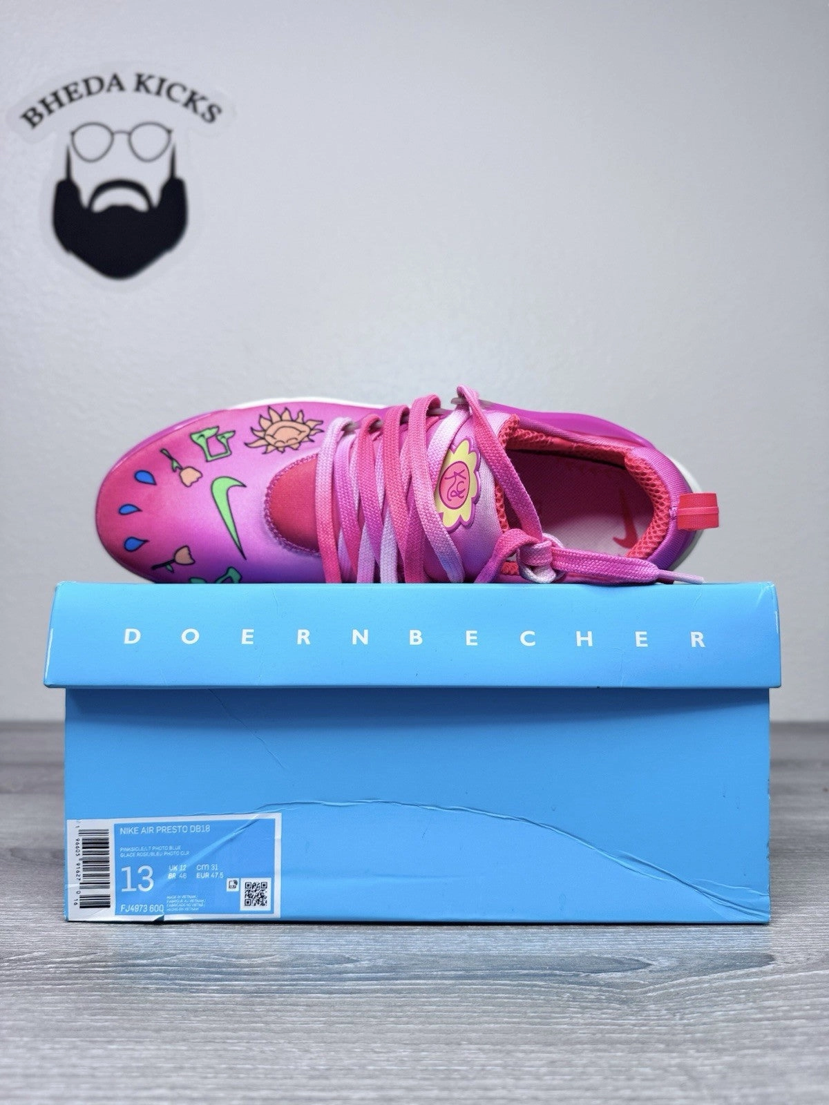 Kill Bill Shoes Asics Size 13 - Nike Air Presto DB Doernbecher Freestyle Kylee's Pink FJ4973-600