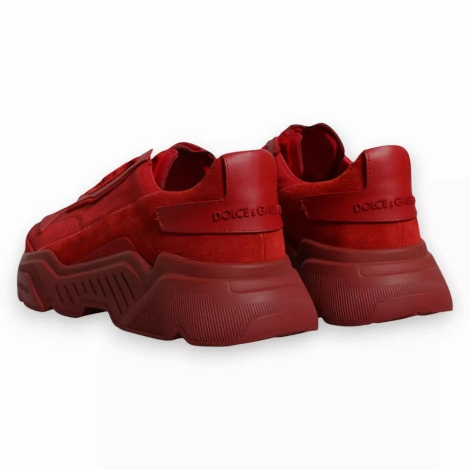 Dolce & Gabbana Red Leather Daymaster Low Top Sneakers Shoes Cute Dresses To Wear With Sneakers