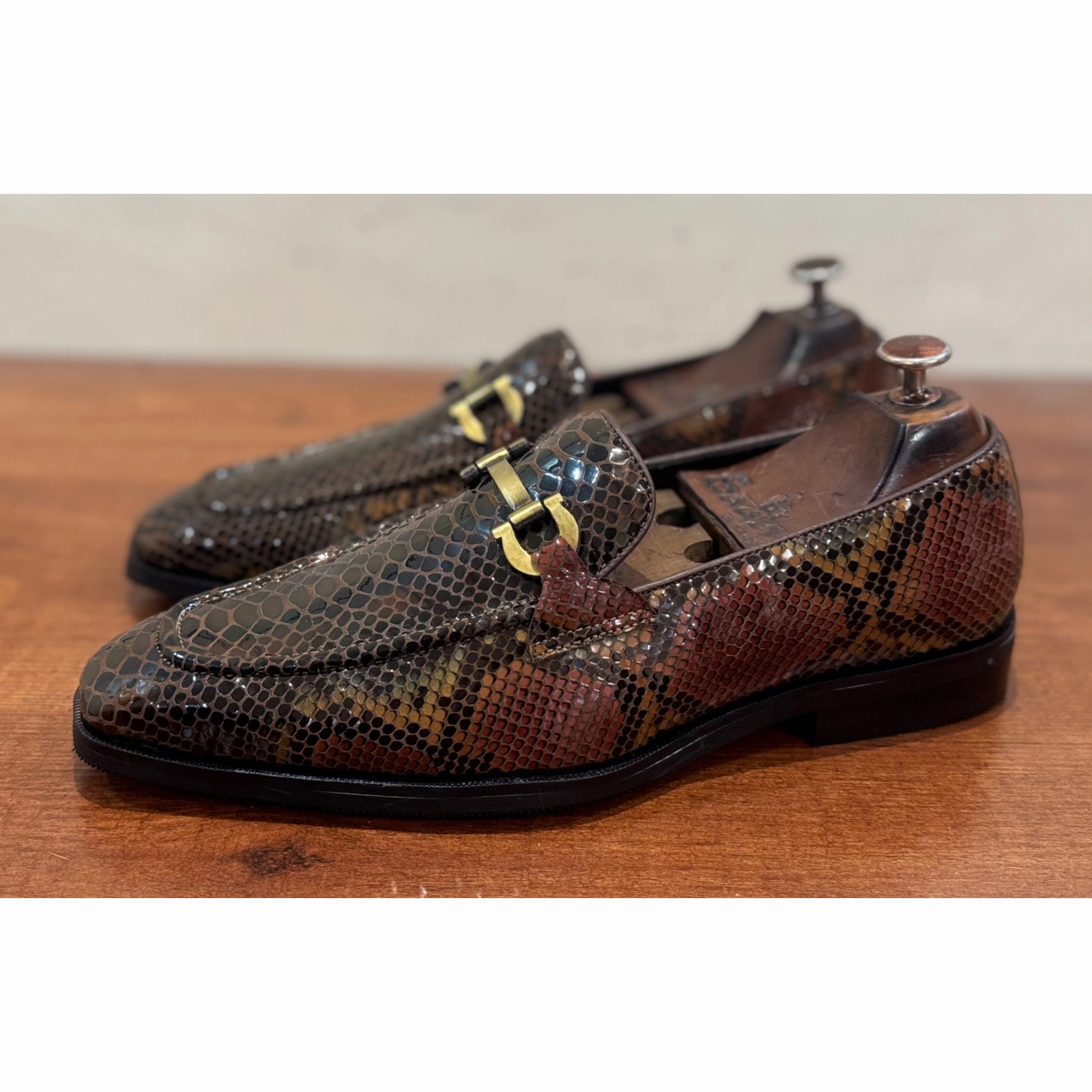 Multi Colour Foil Loafers Penny Loafers In Spazzolato Leather