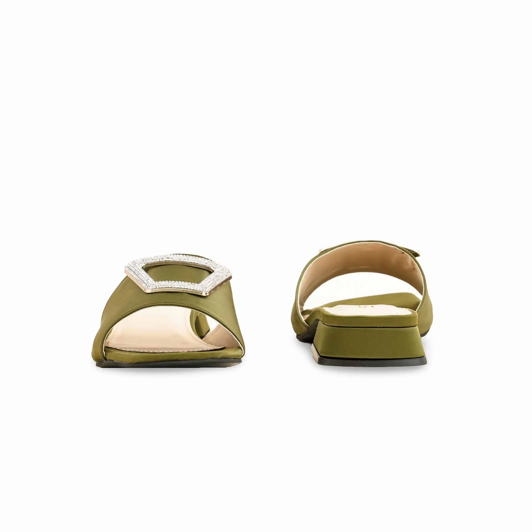 Slippers With Soles Olive Formal Slipper For Ladies FR8374