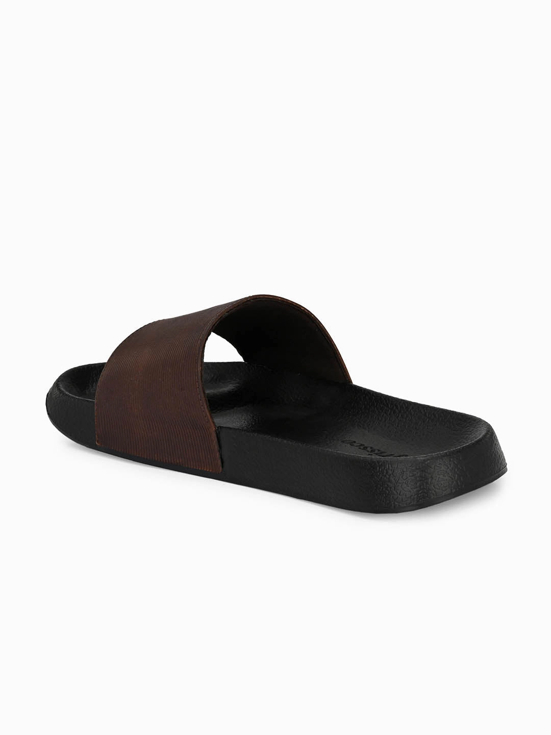 Rubber Sole Slippers Opel Brown Sliders