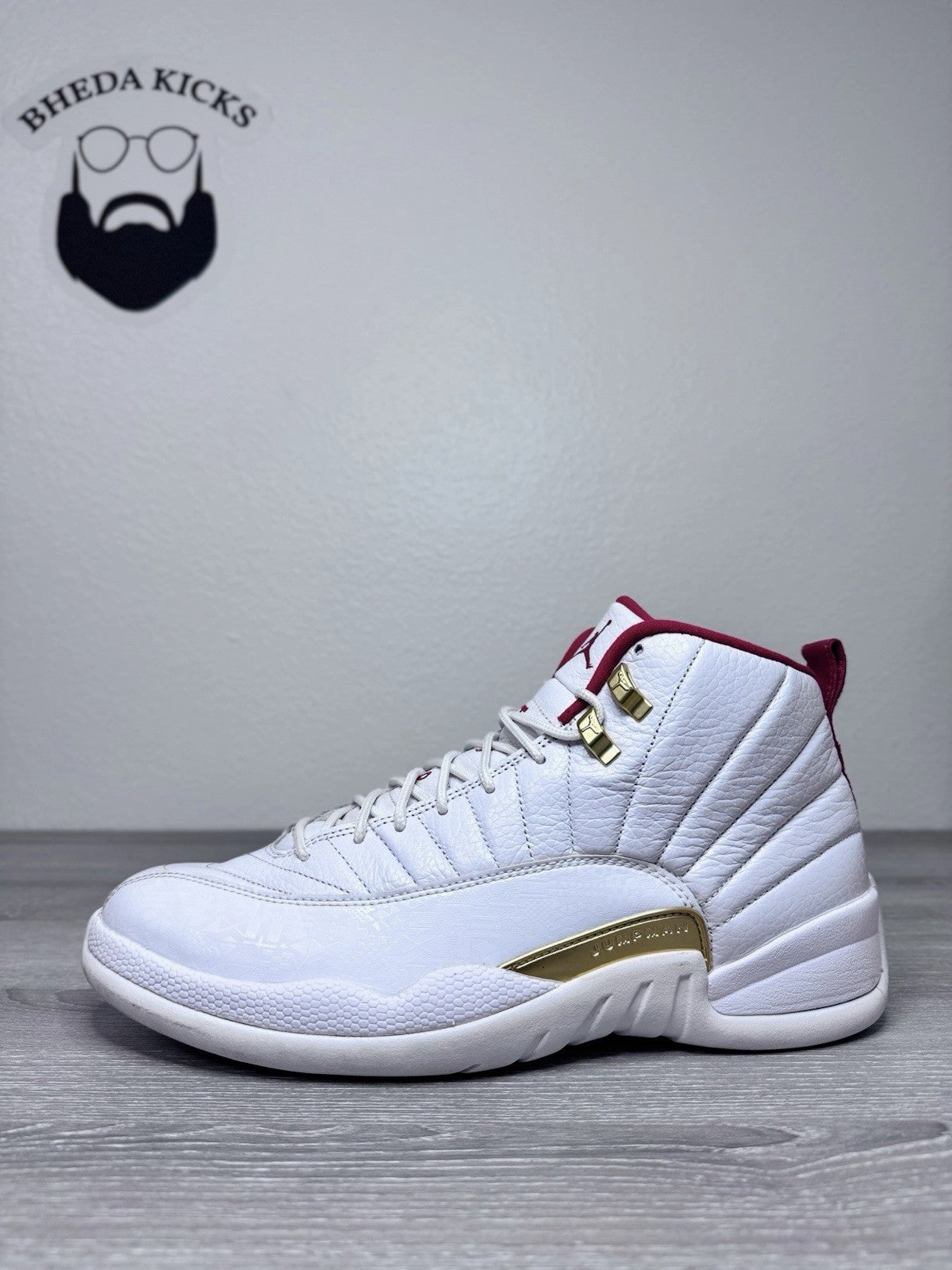 Size 11.5 - Nike Air Jordan 12 XII Retro FIBA White Red 130690-107 Men's Asics Tennis Shoes Solution Speed Ff