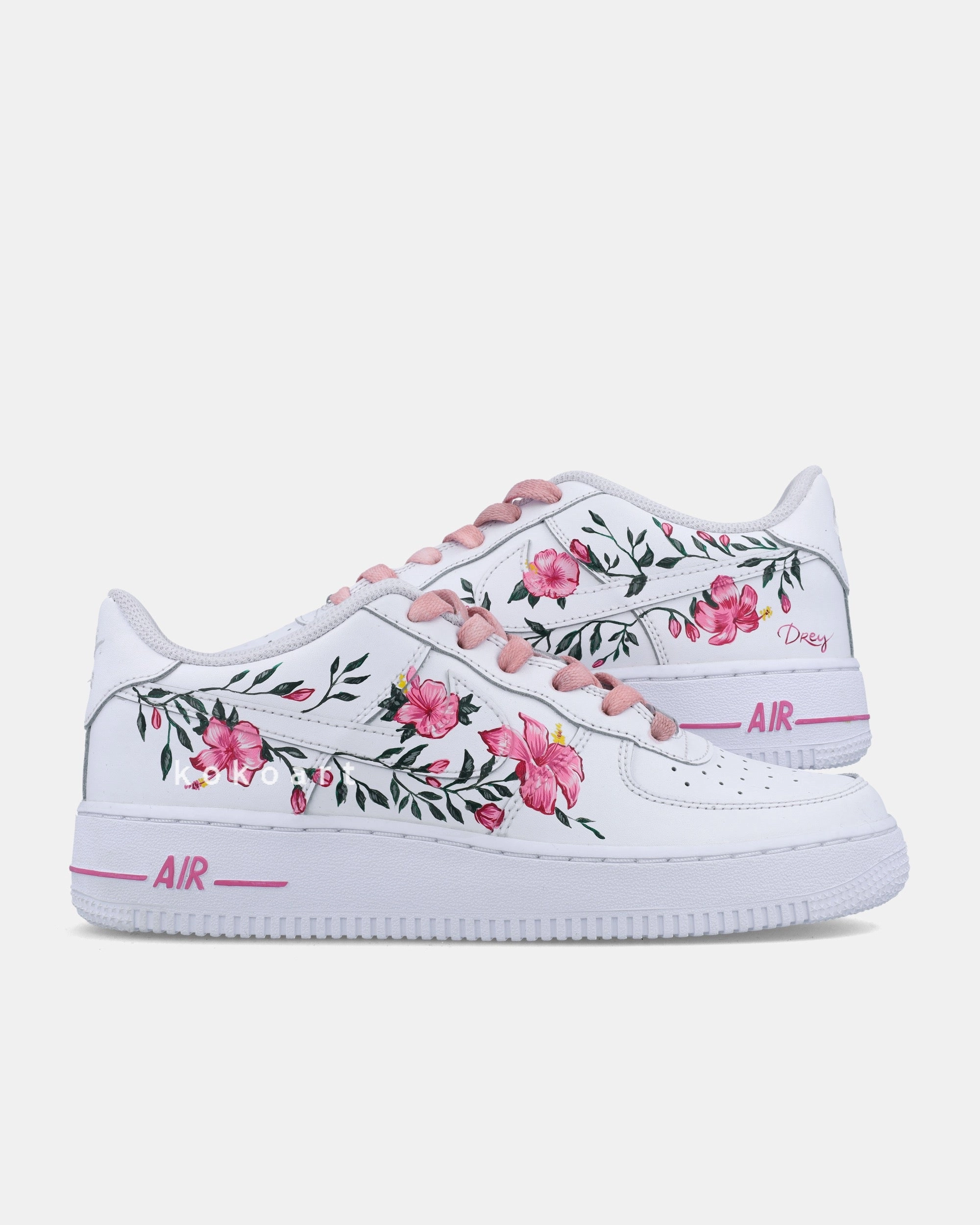 Asics Basketball Shoes AF1 Pink Flowers