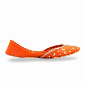 Orange Fancy Khusa For Ladies EC8532 Gc Shoes Flats