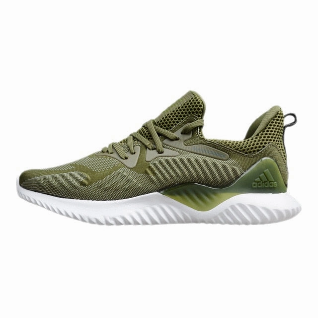Original authentic Adidas Alphabounce beyond men's running shoes green wear-resistant non-slip breathable sports shoes BW1247 Jd Sports Running Shoes