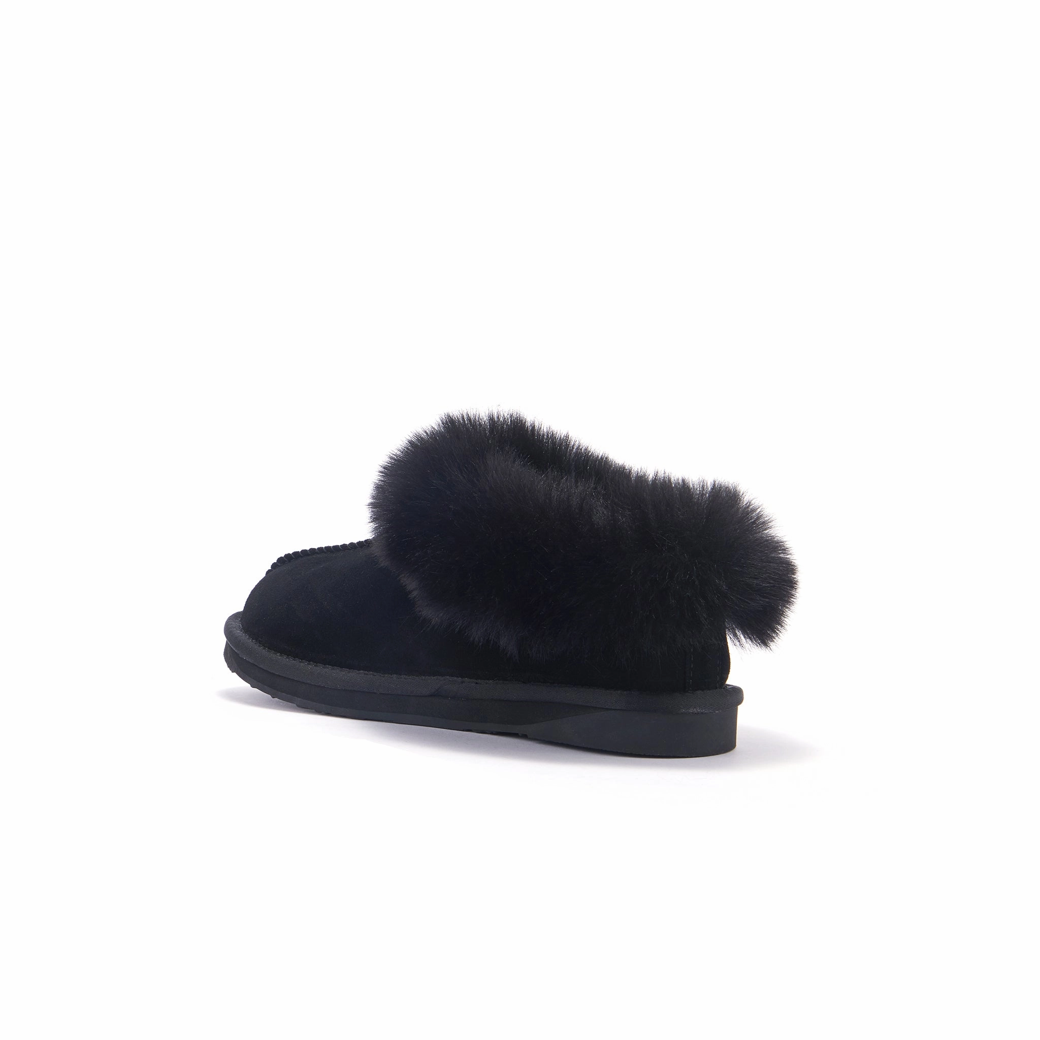 OUTBACK LUXE BLACK Slide On Shoes