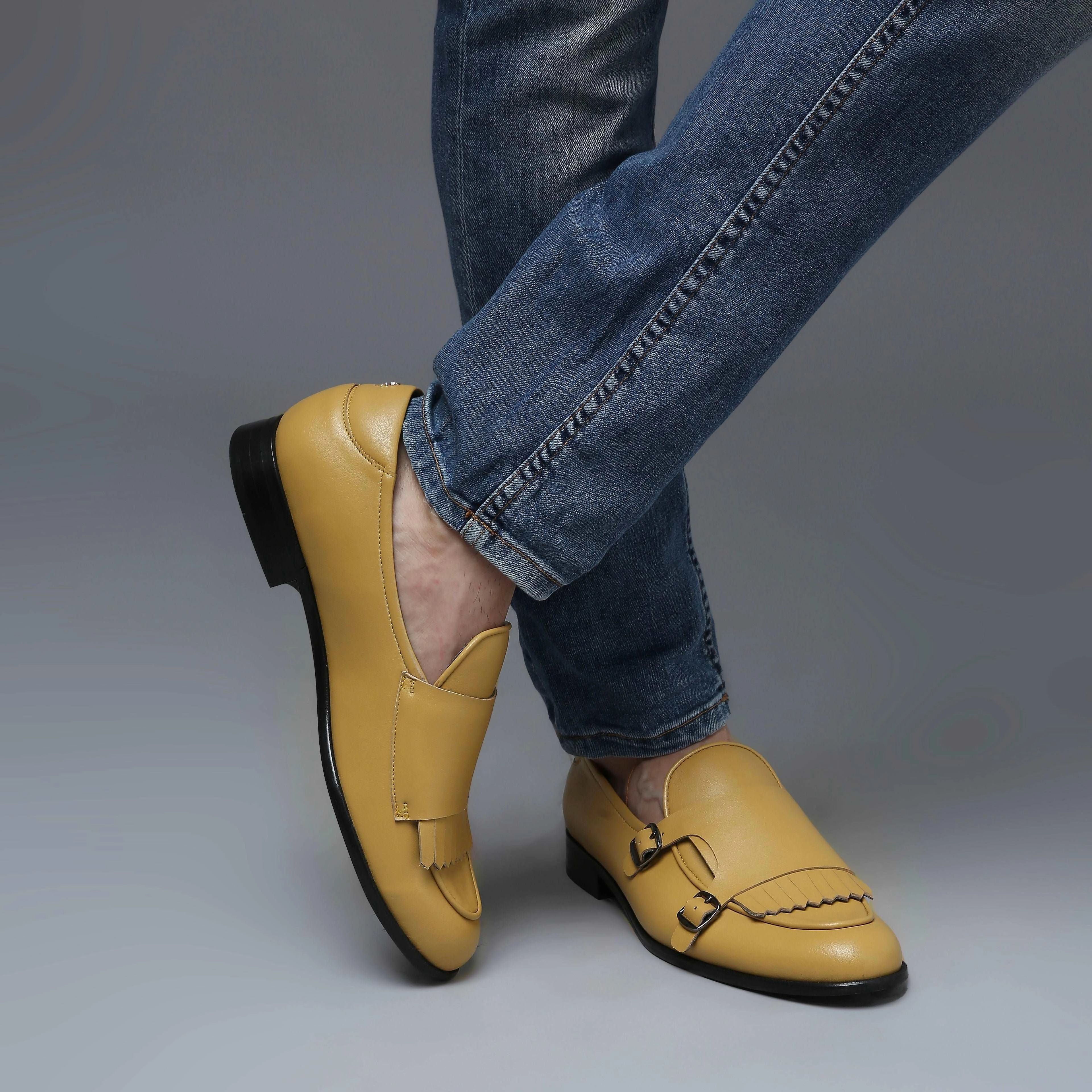PALLADIO | YELLOW DOUBLE MONK Loafers Deals