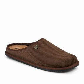 Slip-On Mule Slippers With Grip Sole - INB42002 / 328 239 - Brown Other Words For Slippers