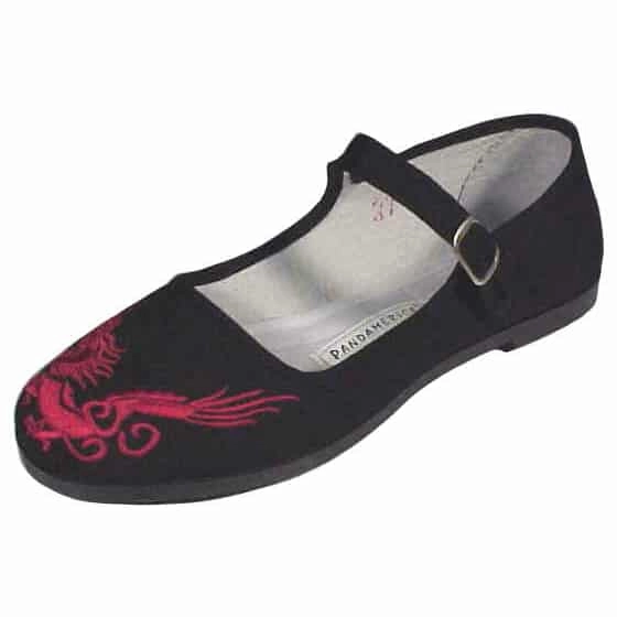 Pandamerica Mary Jane Black Dragon Crown Vintage Shoes Flats