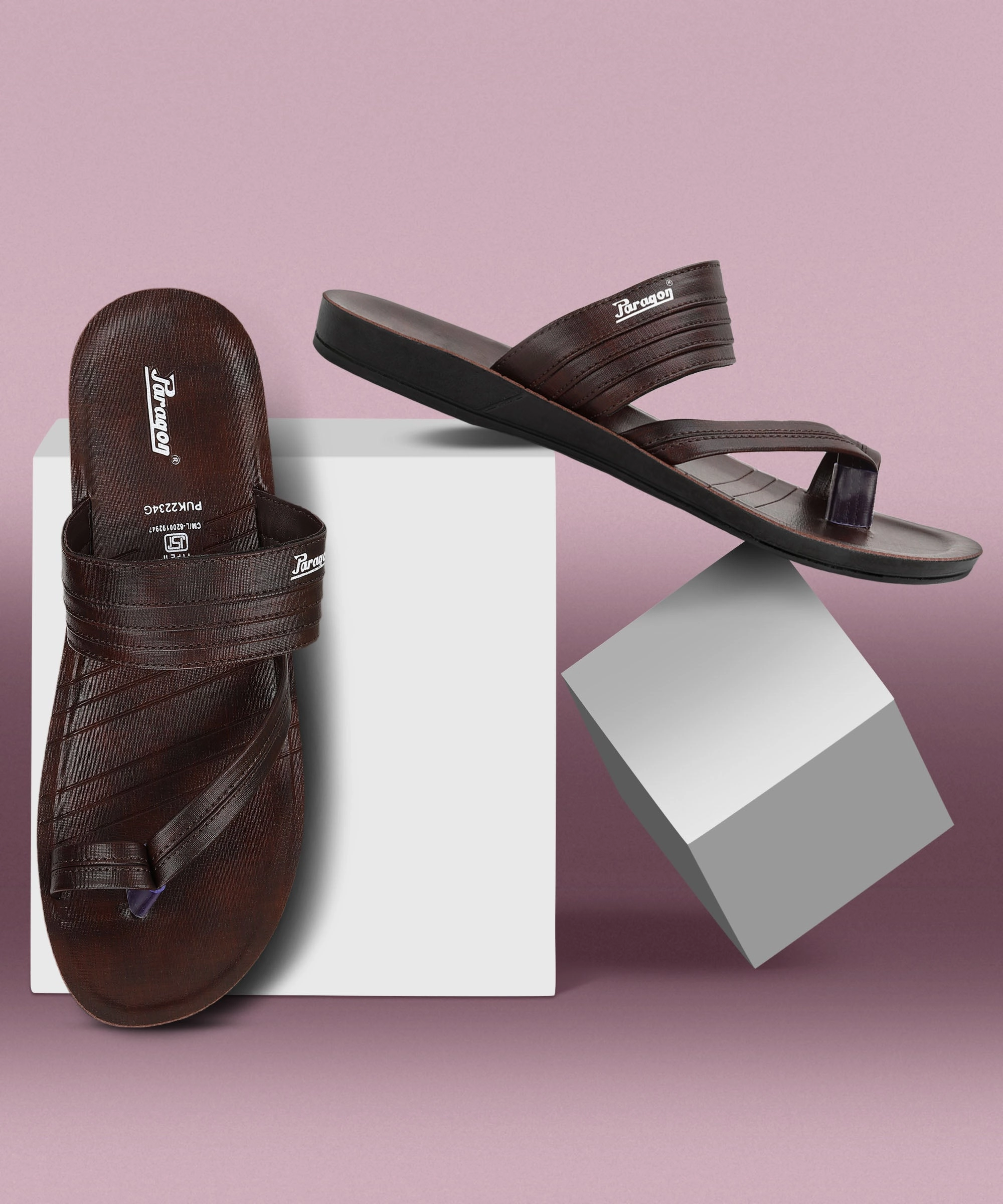 Paragon Men's Casual Slip-on Sandals for Men with Comfortable Sole Espadrille Wedge Sandals