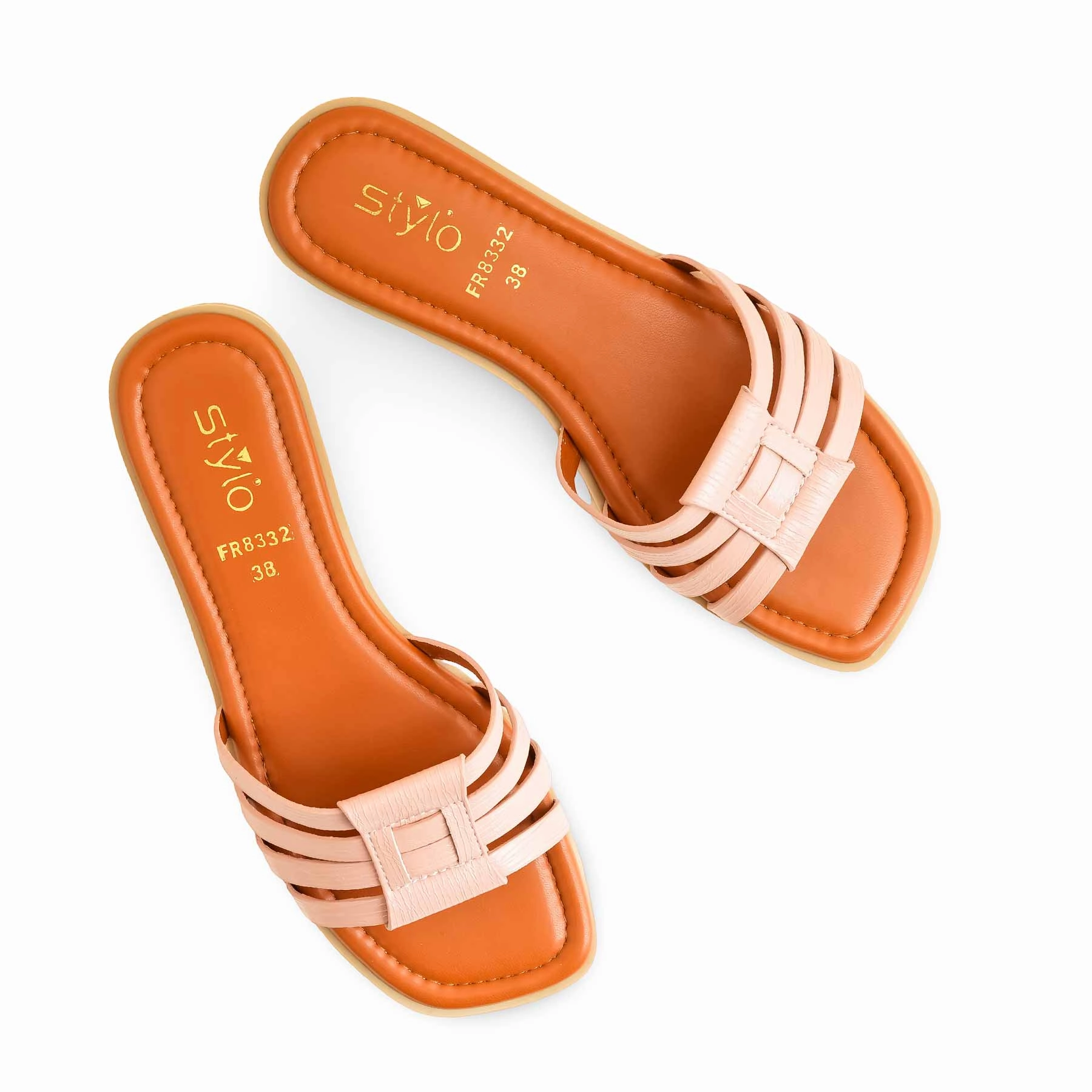 Peach Formal Women Slipper FR8332 Best Golf Shoes For Flat Feet