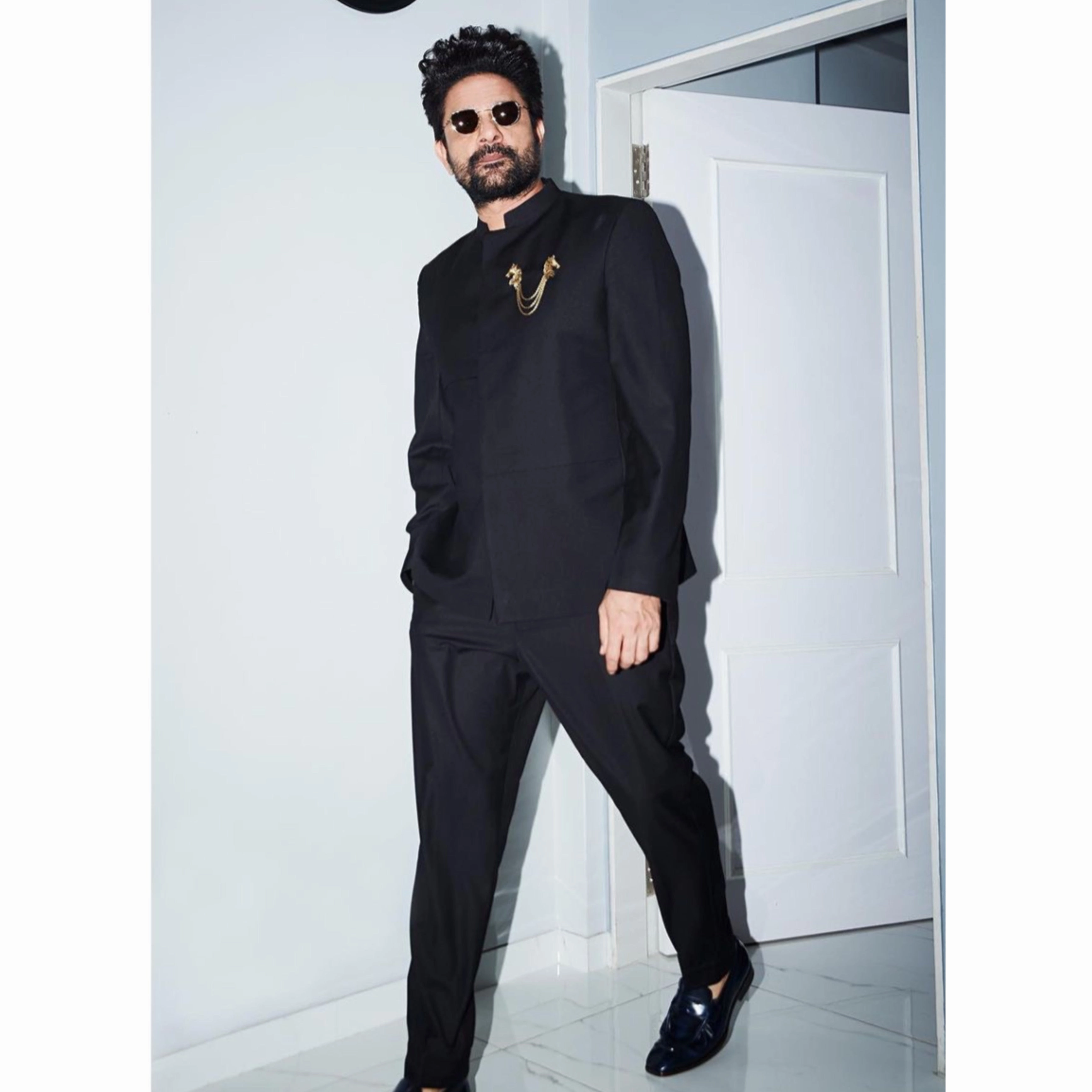 Penny Loafers Blue Brushoff Heeled Leather Loafers