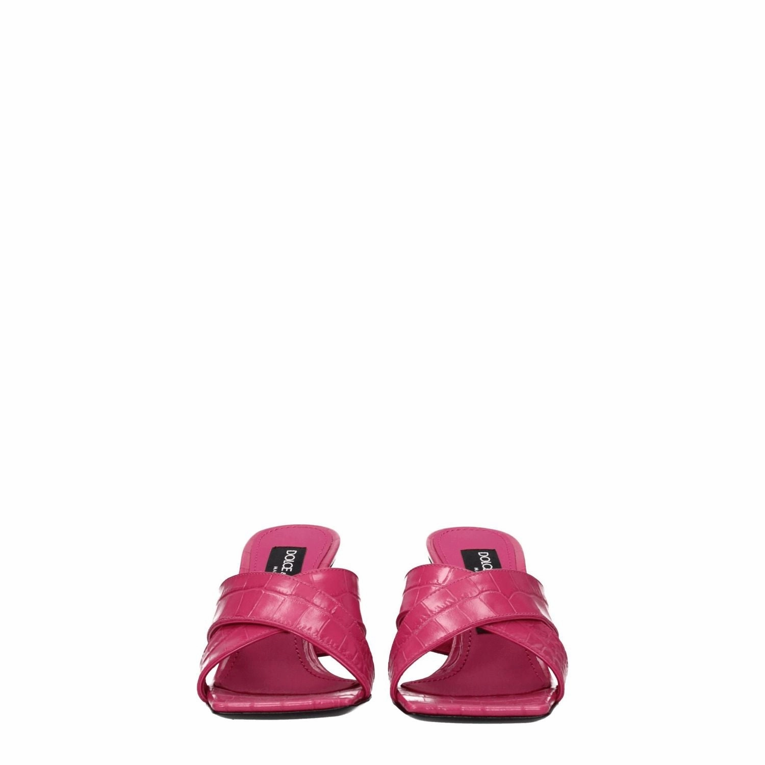 Espadrille Wedge Sandals Dolce & Gabbana Pink Leather Platform Sandals