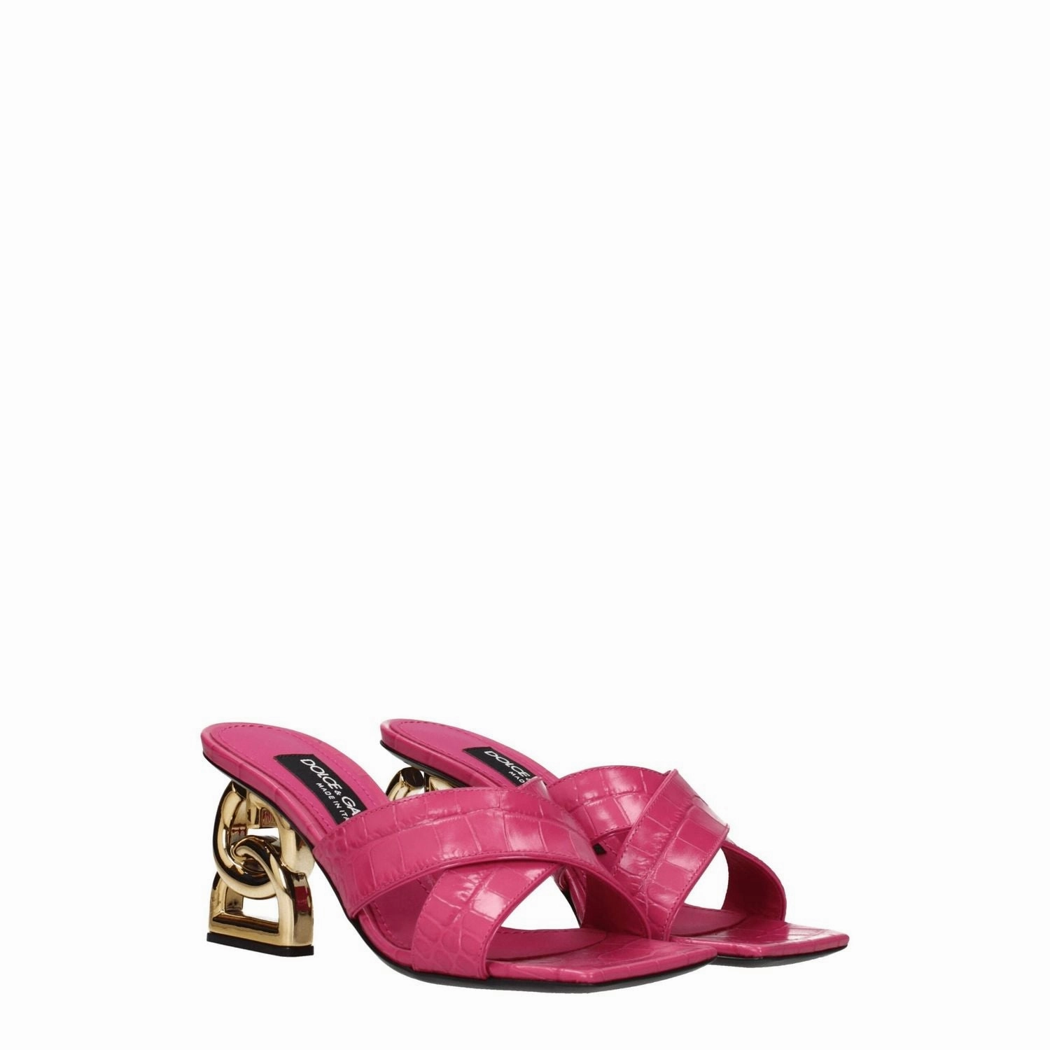 Dolce & Gabbana Pink Leather Platform Sandals Arch Support Insoles For Sandals