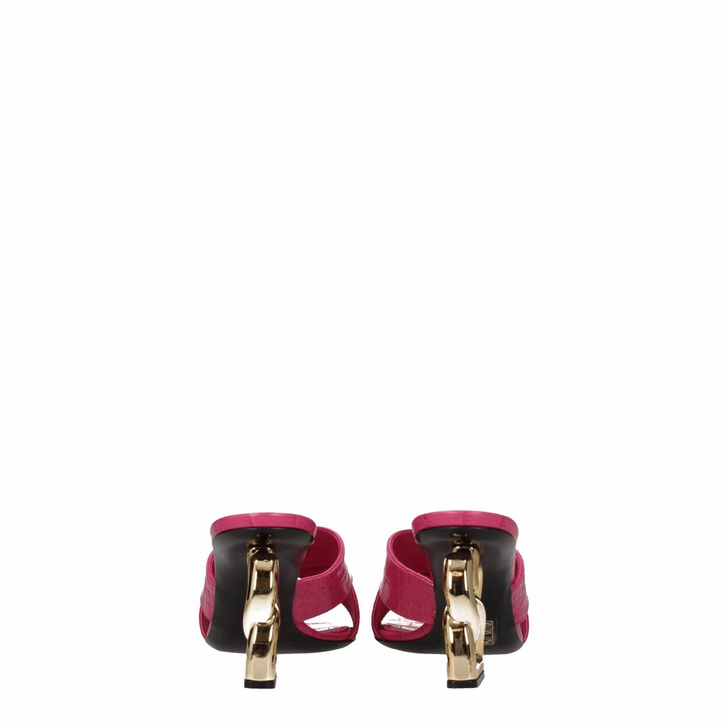 Open Toe Wedge Sandals Dolce & Gabbana Pink Leather Platform Sandals