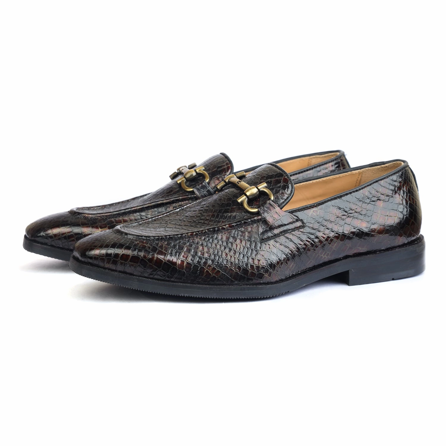 Grand Laser Bit Driving Loafers Valeria Croco Loafers