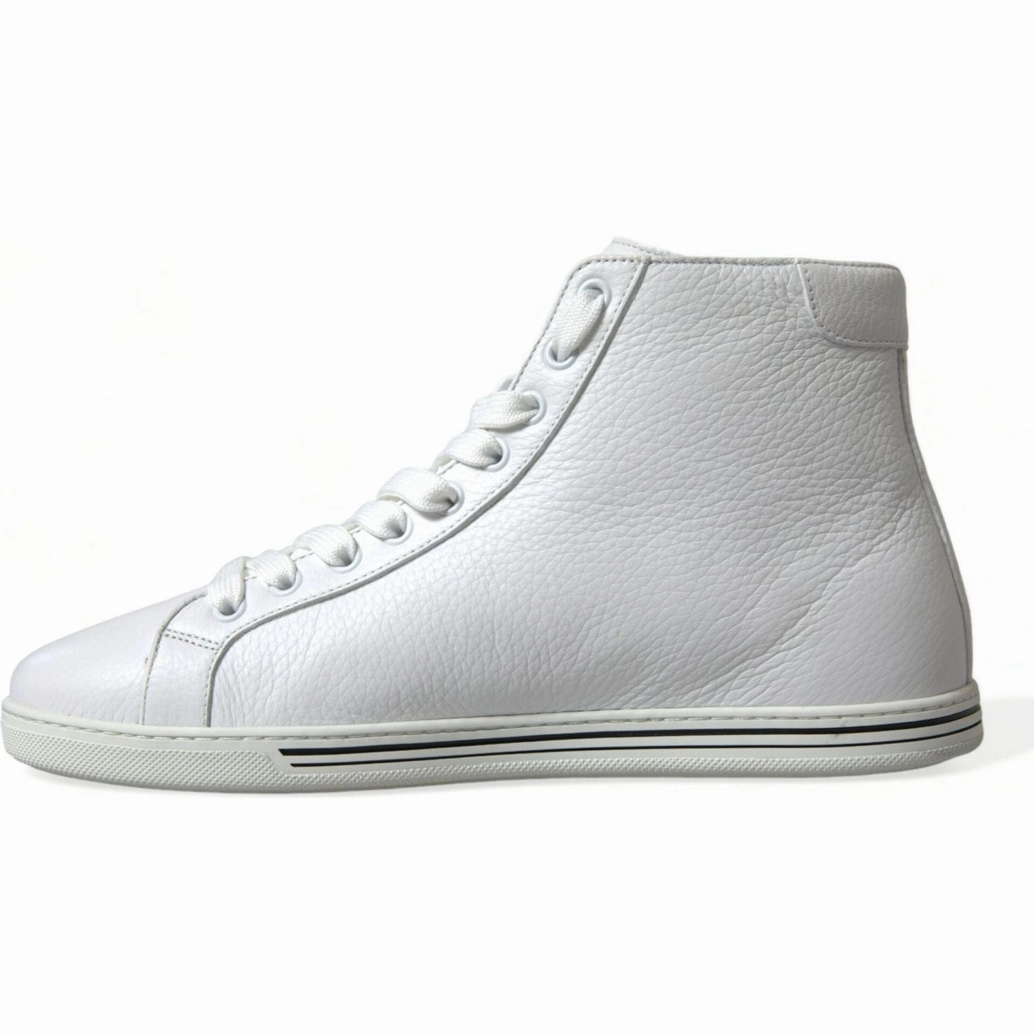Pointy Flats Shoes Dolce & Gabbana White Saint Tropez High Top Men Sneakers Shoes