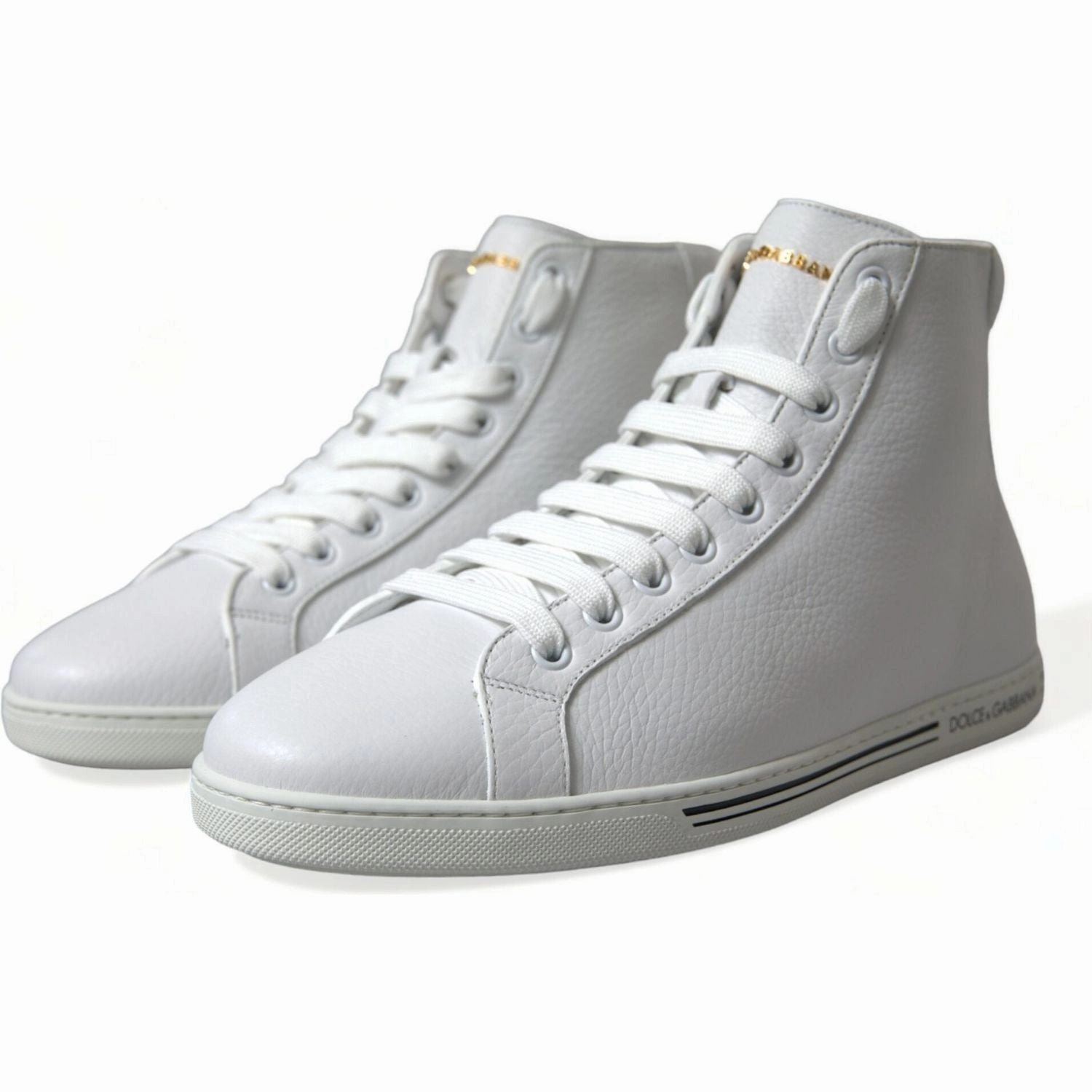 Dolce & Gabbana White Saint Tropez High Top Men Sneakers Shoes Gc Shoes Flats