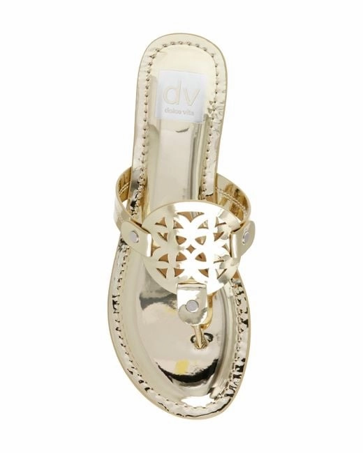Flip Flops With Fabric Footbed DV DOLCE VITA GOTIE- GOLD