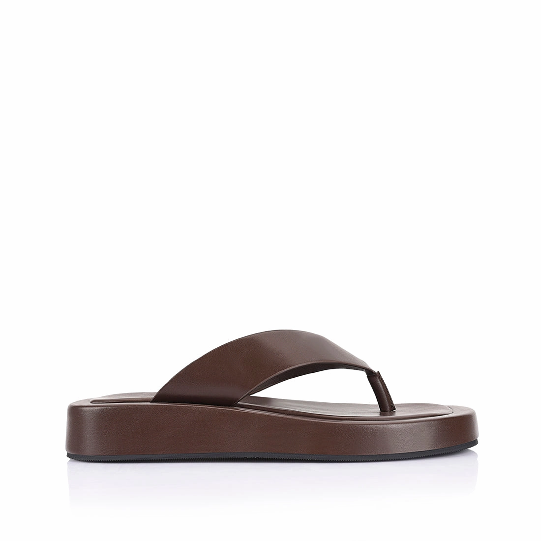 Bouncer II Flatform Thongs - Chocolate Brown Flip Flops With Diamonds