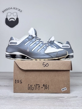 Asics Shoes Rating Size 10.5 - Nike ID Shox NZ Grey White Gym Running Shoes 616117-981 OG