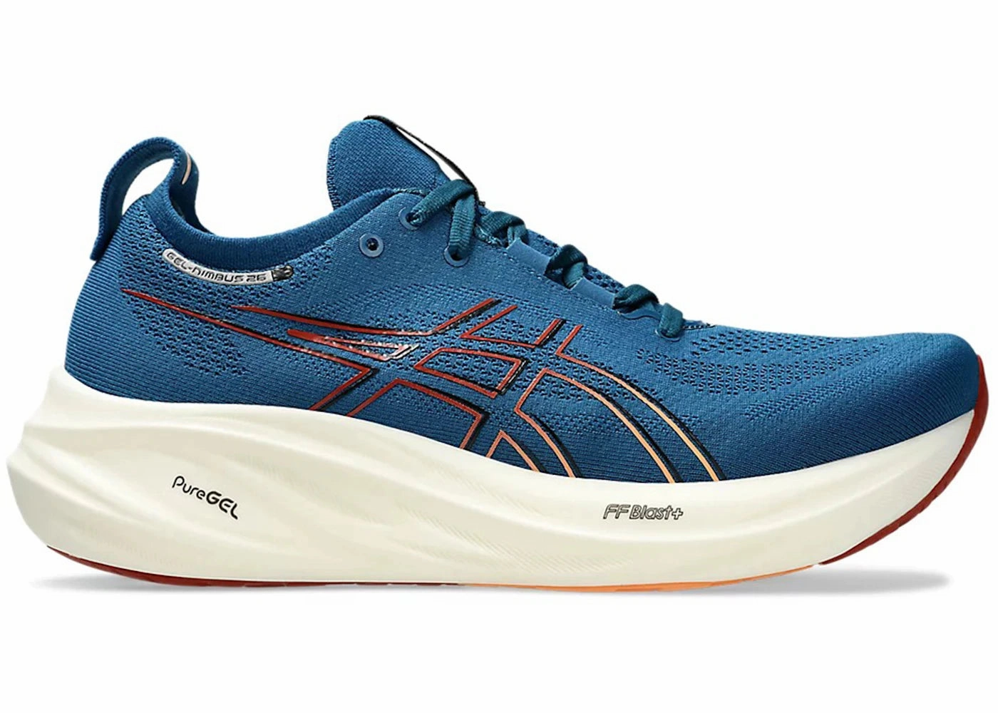 Shop Deals On Asics Superblast 2 Running Shoes ASICS Gel-Nimbus 26 Rich Navy Faded Orange